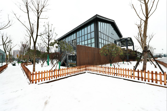 一場雪，體育中心美得不要不要的 但最美的風(fēng)景還是他們(圖1)