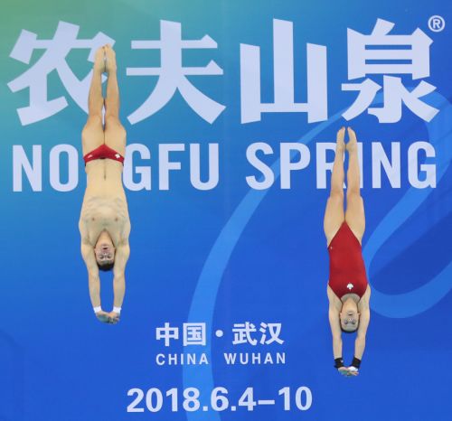 跳水世界杯在武漢體育中心開幕</br>中國“夢(mèng)之隊(duì)”包攬首日兩金