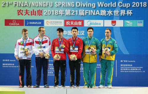 跳水世界杯第五日  中國組合陳艾森/楊昊以絕對(duì)優(yōu)勢(shì)奪冠